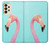 W3708 Pink Flamingo Funda Carcasa Case y Caso Del Tirón Funda para Samsung Galaxy A33 5G