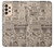 W3819 Retro Vintage Paper Funda Carcasa Case y Caso Del Tirón Funda para Samsung Galaxy A33 5G