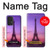 W3447 Eiffel Paris Sunset Funda Carcasa Case y Caso Del Tirón Funda para Samsung Galaxy A53 5G