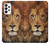 W2870 Lion King of Beasts Funda Carcasa Case y Caso Del Tirón Funda para Samsung Galaxy A73 5G