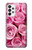 W2943 Pink Rose Funda Carcasa Case y Caso Del Tirón Funda para Samsung Galaxy A73 5G