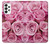 W2943 Pink Rose Funda Carcasa Case y Caso Del Tirón Funda para Samsung Galaxy A73 5G