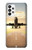 W3837 Airplane Take off Sunrise Funda Carcasa Case y Caso Del Tirón Funda para Samsung Galaxy A73 5G