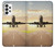 W3837 Airplane Take off Sunrise Funda Carcasa Case y Caso Del Tirón Funda para Samsung Galaxy A73 5G