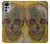 W3359 Vincent Van Gogh Skull Funda Carcasa Case y Caso Del Tirón Funda para Motorola Moto G22