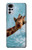 W3680 Cute Smile Giraffe Funda Carcasa Case y Caso Del Tirón Funda para Motorola Moto G22