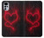 W3682 Devil Heart Funda Carcasa Case y Caso Del Tirón Funda para Motorola Moto G22