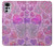 W3710 Pink Love Heart Funda Carcasa Case y Caso Del Tirón Funda para Motorola Moto G22