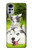 W3795 Kitten Cat Playful Siberian Husky Dog Paint Funda Carcasa Case y Caso Del Tirón Funda para Motorola Moto G22