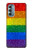 W2683 Rainbow LGBT Pride Flag Funda Carcasa Case y Caso Del Tirón Funda para Motorola Moto G Stylus 5G (2022)