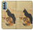 W3229 Vintage Cat Poster Funda Carcasa Case y Caso Del Tirón Funda para Motorola Moto G Stylus 5G (2022)