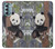 W3793 Cute Baby Panda Snow Painting Funda Carcasa Case y Caso Del Tirón Funda para Motorola Moto G Stylus 5G (2022)
