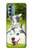 W3795 Kitten Cat Playful Siberian Husky Dog Paint Funda Carcasa Case y Caso Del Tirón Funda para Motorola Moto G Stylus 5G (2022)