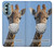 W3806 Funny Giraffe Funda Carcasa Case y Caso Del Tirón Funda para Motorola Moto G Stylus 5G (2022)