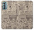 W3819 Retro Vintage Paper Funda Carcasa Case y Caso Del Tirón Funda para Motorola Moto G Stylus 5G (2022)