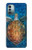 W1249 Blue Sea Turtle Funda Carcasa Case y Caso Del Tirón Funda para Nokia G11, G21