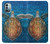 W1249 Blue Sea Turtle Funda Carcasa Case y Caso Del Tirón Funda para Nokia G11, G21