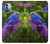 W1565 Bluebird of Happiness Blue Bird Funda Carcasa Case y Caso Del Tirón Funda para Nokia G11, G21
