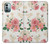 W1859 Rose Pattern Funda Carcasa Case y Caso Del Tirón Funda para Nokia G11, G21