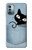 W2641 Pocket Black Cat Funda Carcasa Case y Caso Del Tirón Funda para Nokia G11, G21