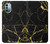 W2896 Gold Marble Graphic Printed Funda Carcasa Case y Caso Del Tirón Funda para Nokia G11, G21