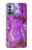 W2907 Purple Turquoise Stone Funda Carcasa Case y Caso Del Tirón Funda para Nokia G11, G21