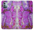 W2907 Purple Turquoise Stone Funda Carcasa Case y Caso Del Tirón Funda para Nokia G11, G21