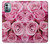 W2943 Pink Rose Funda Carcasa Case y Caso Del Tirón Funda para Nokia G11, G21