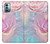 W3050 Vintage Pastel Flowers Funda Carcasa Case y Caso Del Tirón Funda para Nokia G11, G21