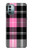 W3091 Pink Plaid Pattern Funda Carcasa Case y Caso Del Tirón Funda para Nokia G11, G21