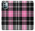 W3091 Pink Plaid Pattern Funda Carcasa Case y Caso Del Tirón Funda para Nokia G11, G21