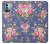 W3265 Vintage Flower Pattern Funda Carcasa Case y Caso Del Tirón Funda para Nokia G11, G21