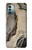 W3700 Marble Gold Graphic Printed Funda Carcasa Case y Caso Del Tirón Funda para Nokia G11, G21