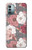 W3716 Rose Floral Pattern Funda Carcasa Case y Caso Del Tirón Funda para Nokia G11, G21