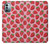 W3719 Strawberry Pattern Funda Carcasa Case y Caso Del Tirón Funda para Nokia G11, G21