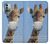 W3806 Funny Giraffe Funda Carcasa Case y Caso Del Tirón Funda para Nokia G11, G21