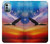 W3841 Bald Eagle Flying Colorful Sky Funda Carcasa Case y Caso Del Tirón Funda para Nokia G11, G21