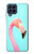 W3708 Pink Flamingo Funda Carcasa Case y Caso Del Tirón Funda para Samsung Galaxy M53