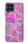 W3710 Pink Love Heart Funda Carcasa Case y Caso Del Tirón Funda para Samsung Galaxy M53