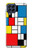W3814 Piet Mondrian Line Art Composition Funda Carcasa Case y Caso Del Tirón Funda para Samsung Galaxy M53