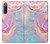 W3050 Vintage Pastel Flowers Funda Carcasa Case y Caso Del Tirón Funda para Sony Xperia 10 IV