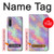 W3706 Pastel Rainbow Galaxy Pink Sky Funda Carcasa Case y Caso Del Tirón Funda para Sony Xperia 10 IV