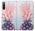 W3711 Pink Pineapple Funda Carcasa Case y Caso Del Tirón Funda para Sony Xperia 10 IV