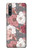 W3716 Rose Floral Pattern Funda Carcasa Case y Caso Del Tirón Funda para Sony Xperia 10 IV