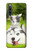 W3795 Kitten Cat Playful Siberian Husky Dog Paint Funda Carcasa Case y Caso Del Tirón Funda para Sony Xperia 10 IV