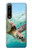 W1377 Ocean Sea Turtle Funda Carcasa Case y Caso Del Tirón Funda para Sony Xperia 1 IV