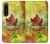 W2523 Canada Autumn Maple Leaf Funda Carcasa Case y Caso Del Tirón Funda para Sony Xperia 1 IV