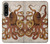 W2801 Vintage Octopus Funda Carcasa Case y Caso Del Tirón Funda para Sony Xperia 1 IV