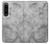 W2845 Gray Marble Texture Funda Carcasa Case y Caso Del Tirón Funda para Sony Xperia 1 IV