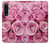 W2943 Pink Rose Funda Carcasa Case y Caso Del Tirón Funda para Sony Xperia 1 IV